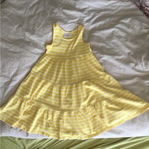 Hanna Andersson Yellow and white striped knit dress size 120